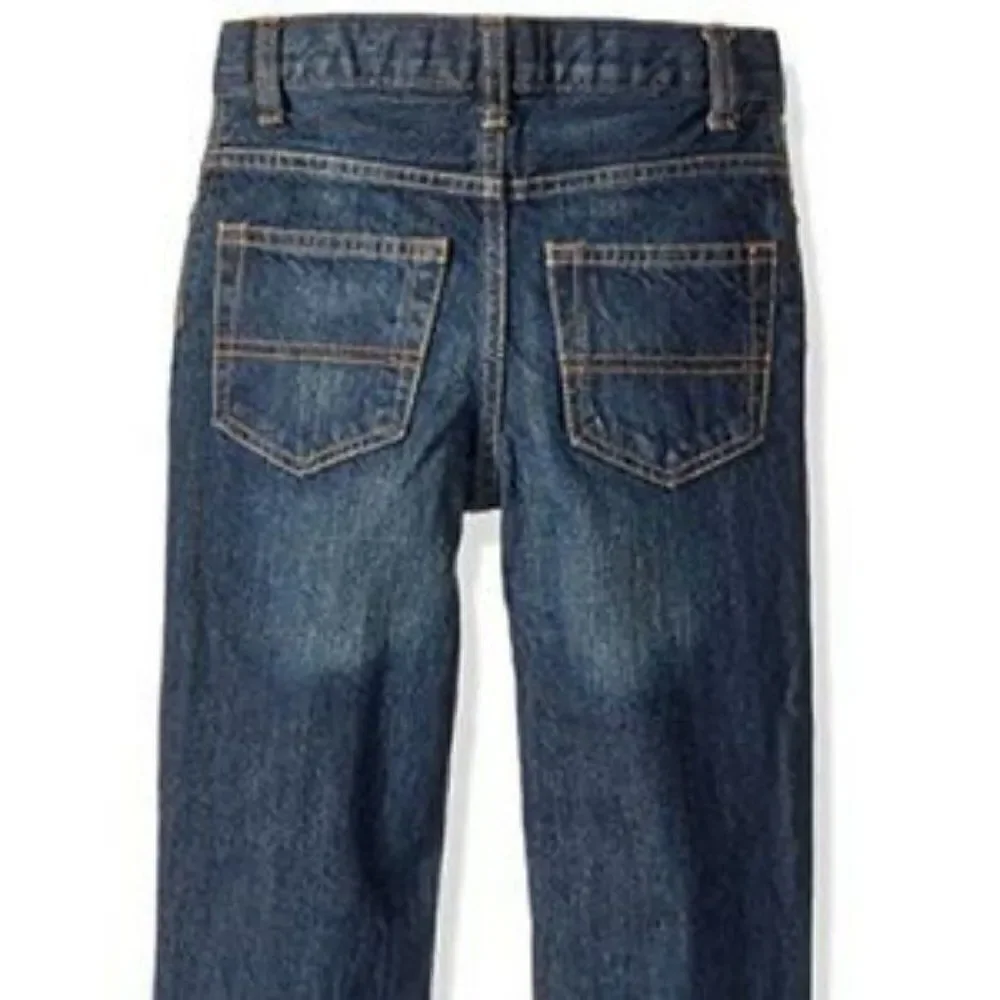 OshKosh B'gosh Boys Straight Leg Jeans NWT Dark Wash Size 7R